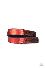 Load image into Gallery viewer, UNDER THE SEQUINS Paparazzi Double Wrap Bracelet - BROWN / RED