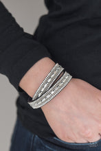 Load image into Gallery viewer, Shimmer and Sass Paparazzi Urban Double Wrap Bracelet - Black