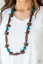 Load image into Gallery viewer, Cozumel Coast Paparazzi Wood Necklace - Blue