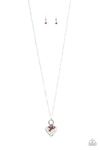 Load image into Gallery viewer, Romeo Romance Paparazzi Heart Necklace - Red