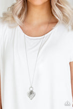 Load image into Gallery viewer, Romeo Romance Paparazzi Heart Necklace - Silver