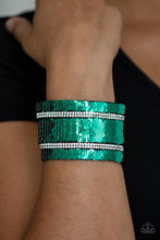 Load image into Gallery viewer, MERMAID Service Paparazzi Flip Sequin Urban Bracelet - Green