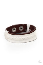 Load image into Gallery viewer, Country Craft Time Paparazzi Leather Urban Bracelet - Red - White