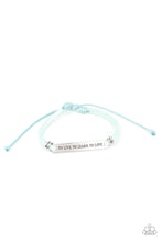Load image into Gallery viewer, To Live, To Learn, To Love Paparazzi Urban Inspirational Pullcord Bracelet - Blue
