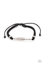 Load image into Gallery viewer, To Live, To Learn, To Love Paparazzi Inspirational Bracelet  - Black