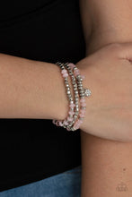 Load image into Gallery viewer, Glacial Glimmer Paparazzi Bracelet - Pink