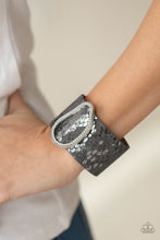 Load image into Gallery viewer, HISS-tory In The Making Paparazzi Leather Bracelet - Silver