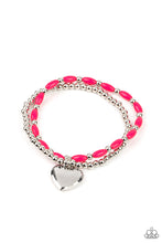 Load image into Gallery viewer, Candy Gram Paparazzi Heart Bracelet - Pink