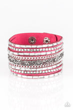 Load image into Gallery viewer, Rhinestone Rumble Paparazzi Urban Bracelet - Pink