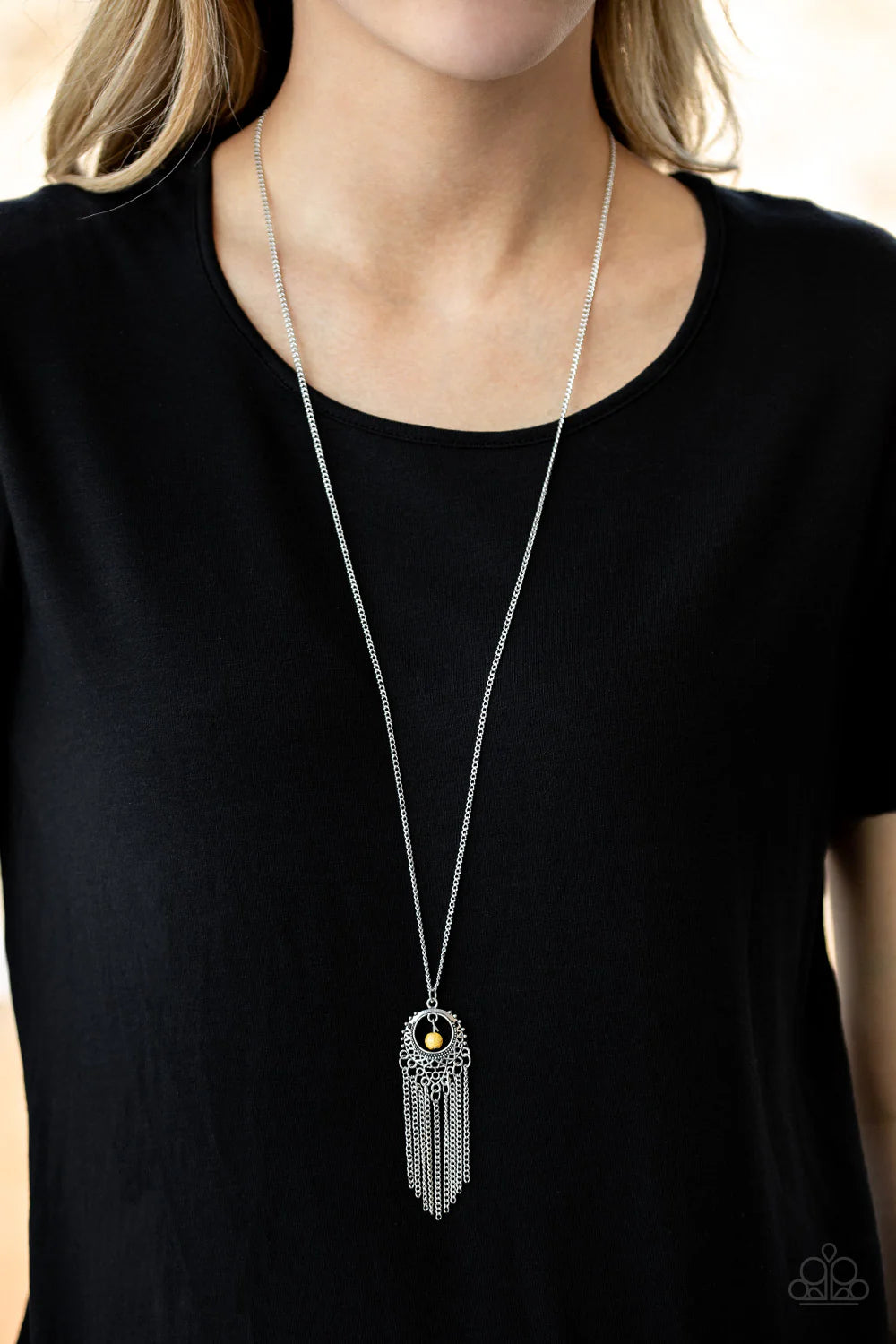 Paparazzi ♥ Western Weather - Yellow ♥ Necklace