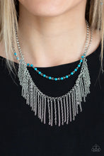 Load image into Gallery viewer, Fierce In Fringe - Blue ♥ Necklace
