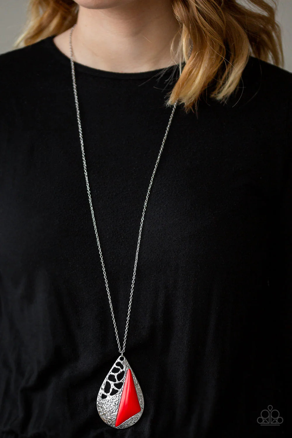 Impressive Edge - Red ♥ Necklace