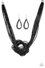 Load image into Gallery viewer, Knotted Knockout - Black ♥ Necklace
