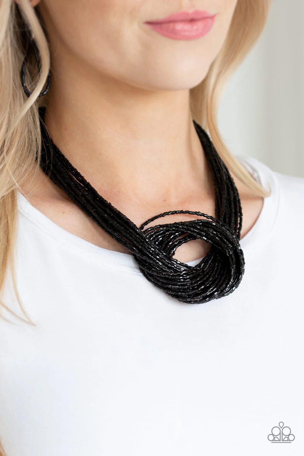 Knotted Knockout - Black ♥ Necklace