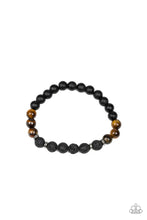 Load image into Gallery viewer, Paparazzi ♥ Karma - Brown - Tiger&#39;s Eye ♥ Lava Bead Urban Bracelet
