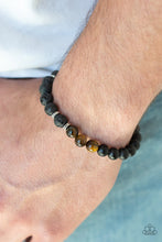 Load image into Gallery viewer, Paparazzi ♥ Karma - Brown - Tiger&#39;s Eye ♥ Lava Bead Urban Bracelet
