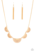 Load image into Gallery viewer, Fanned Out Fashion - Gold ♥ Necklace
