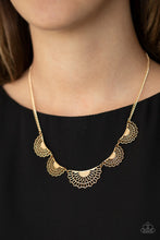 Load image into Gallery viewer, Fanned Out Fashion - Gold ♥ Necklace
