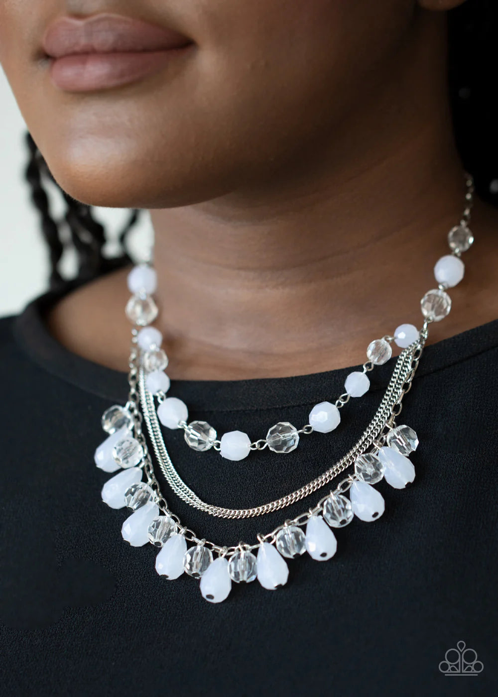 Awe-Inspiring Iridescence - White ♥ Necklace