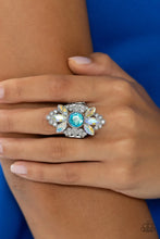 Load image into Gallery viewer, Paparazzi ♥ GLISTEN Here! - Blue ♥ Ring - Life Of The Party July 2023
