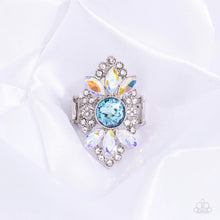 Load image into Gallery viewer, Paparazzi ♥ GLISTEN Here! - Blue ♥ Ring - Life Of The Party July 2023
