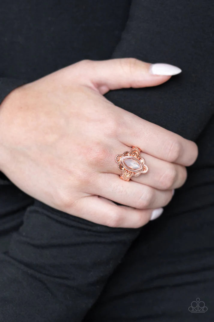 Glass Half-COLORFUL - Copper ♥ Ring