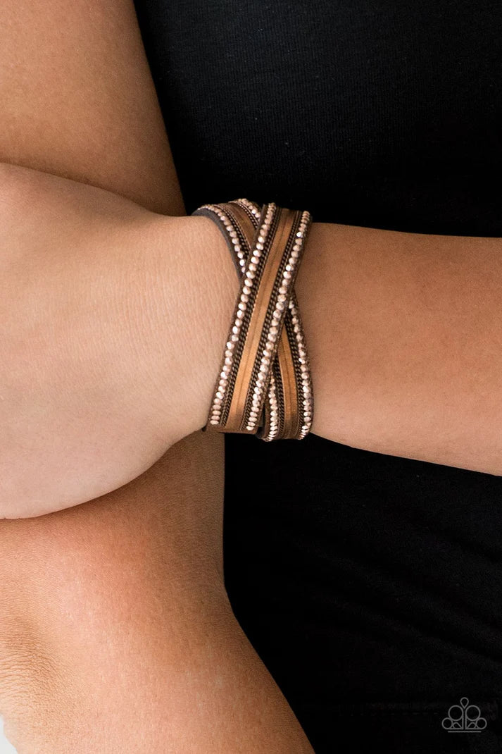 Rocker Rivalry - Copper ♥ Double Wrap Bracelet