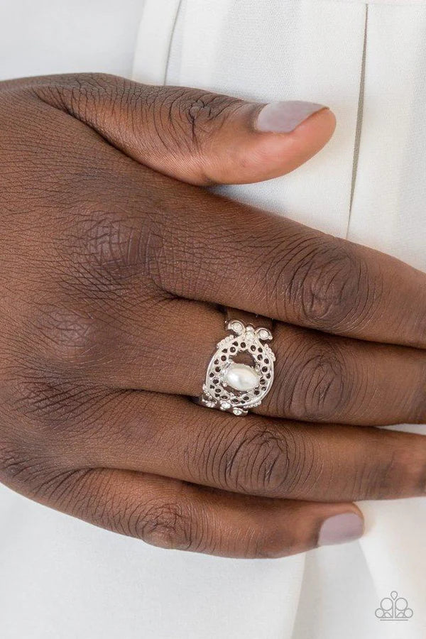 Mod Modest - White ♥ Ring