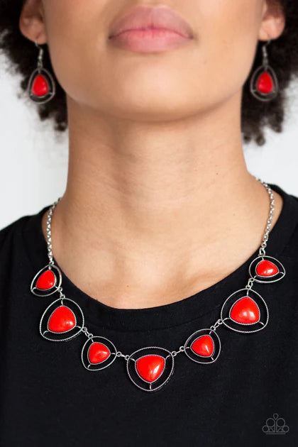 Make A Point - Red ♥ Necklace