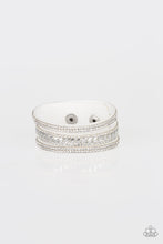 Load image into Gallery viewer, Rollin In Rhinestones Paparazzi Bracelet - White
