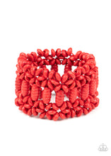 Load image into Gallery viewer, Fiji Flavor Paparazzi Wooden Bracelet - Red
