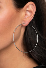 Load image into Gallery viewer, Very Curvaceous Paparazzi Hoop Earring - Silver
