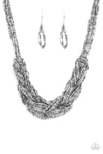 Load image into Gallery viewer, City Catwalk Paparazzi Seed Bead Necklace - Silver
