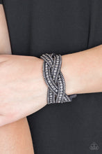 Load image into Gallery viewer, Bring On The Bling Paparazzi Suede Bracelet  - Silver
