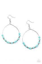 Load image into Gallery viewer, Stone Spa Paparazzi Earring - Blue - Turquoise Cracked Stone
