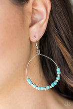 Load image into Gallery viewer, Stone Spa Paparazzi Earring - Blue - Turquoise Cracked Stone
