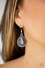 Load image into Gallery viewer, Grandmaster Shimmer Paparazzi Earring - Sliver - Hematite
