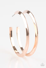Load image into Gallery viewer, Some Like It HAUTE Paparazzi Hoop Earring - Rose Gold
