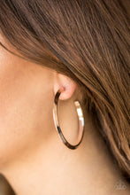 Load image into Gallery viewer, Some Like It HAUTE Paparazzi Hoop Earring - Rose Gold
