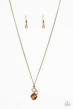 Load image into Gallery viewer, Stylishly Square Paparazzi Necklace - Brass
