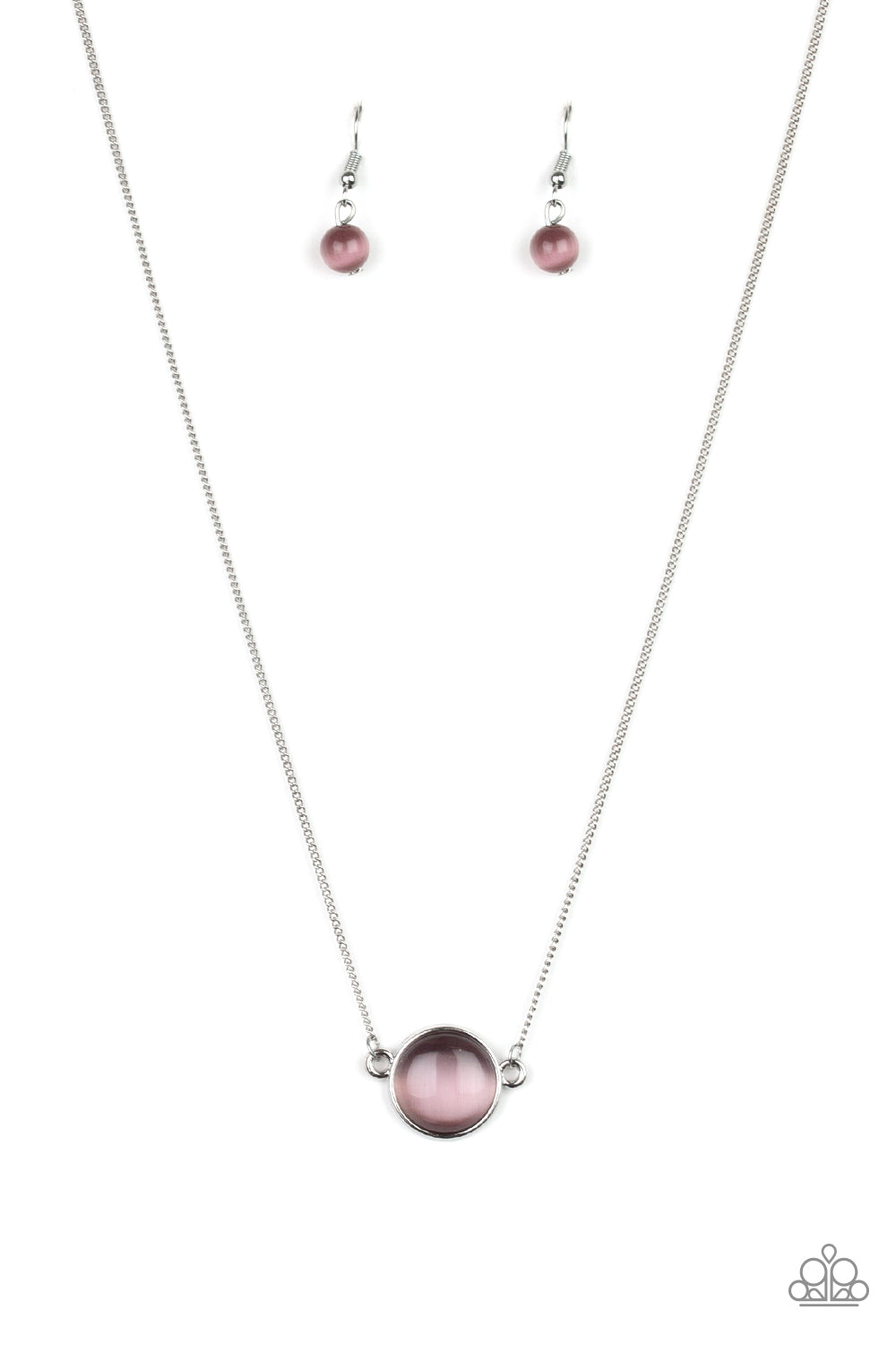 Rose-Colored Glasses Paparazzi Necklace - Purple - Moonstone