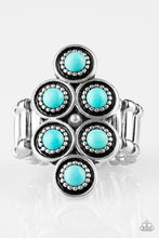 Load image into Gallery viewer, River Rock Rhythm Paparazzi Ring - Turquoise  Blue
