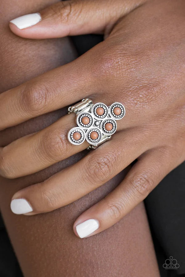 Paparazzi ♥ River Rock Rhythm - Brown ♥ Ring