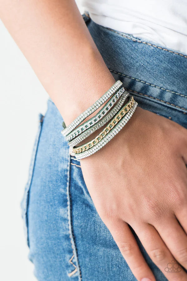 Paparazzi ♥ Fashion Fiend - Green ♥ Bracelet