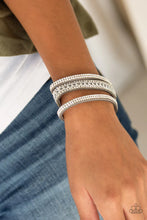 Load image into Gallery viewer, Paparazzi ♥ Rollin In Rhinestones - Silver ♥ Bracelet
