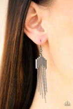 Load image into Gallery viewer, Paparazzi ♥ Radically Retro - Black - Gunmetal ♥ Earrings
