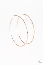Load image into Gallery viewer, Sleek Fleek Paparazzi Hoop Earring - Rose Gold
