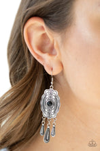 Load image into Gallery viewer, Natural Native Paparazzi Earring - Black
