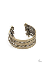Load image into Gallery viewer, Perfectly Patterned Paparazzi Cuff Bracelet - Brass
