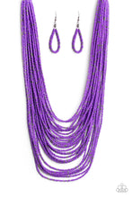 Load image into Gallery viewer, Rio Rainforest Paparazzi Seed Bead Necklace - Purple
